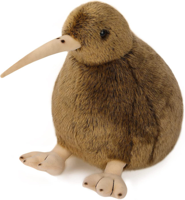 ከፍተኛ ጥራት ያለው ፕላስ የታሸገ አስመሳይ ለስላሳ ኪዊ የወፍ አሻንጉሊት አሻንጉሊት