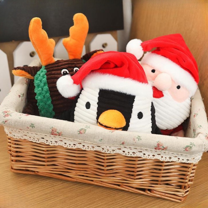 Juguete personalizado interactivo relleno de felpa para mascotas navide&ntilde;as