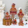 Սուրբ Ծննդյան պլյուշ լցոնված Cute Long Leg Gingerbread Man Cook Toy Doll