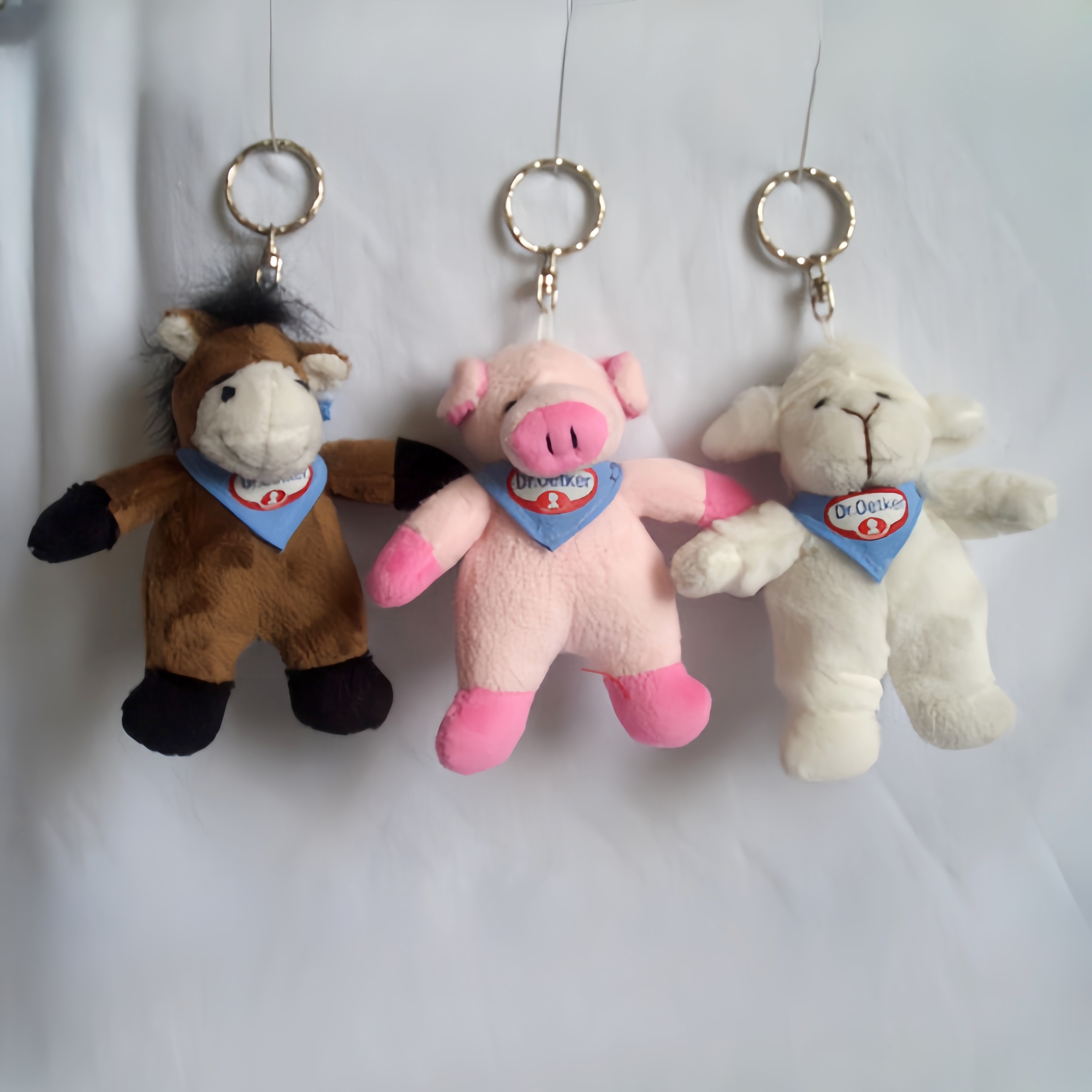Cute Custom Plush Stuffed Teddy Bear Toy Keychain with Bib