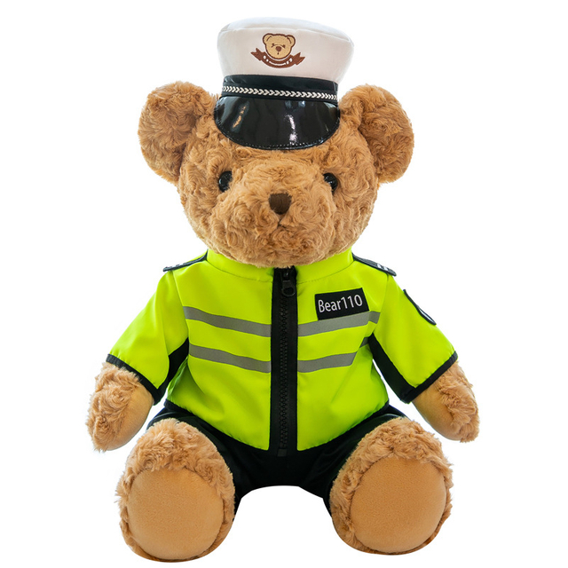 OEM pelushi i mbushur me karikaturë Policia e karikaturës së zjarrit Doll Teddy Bear Toy