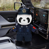 Aangepaste mascotte pluche gevulde schattige Swat Police Panda speelgoedpop met uniform
