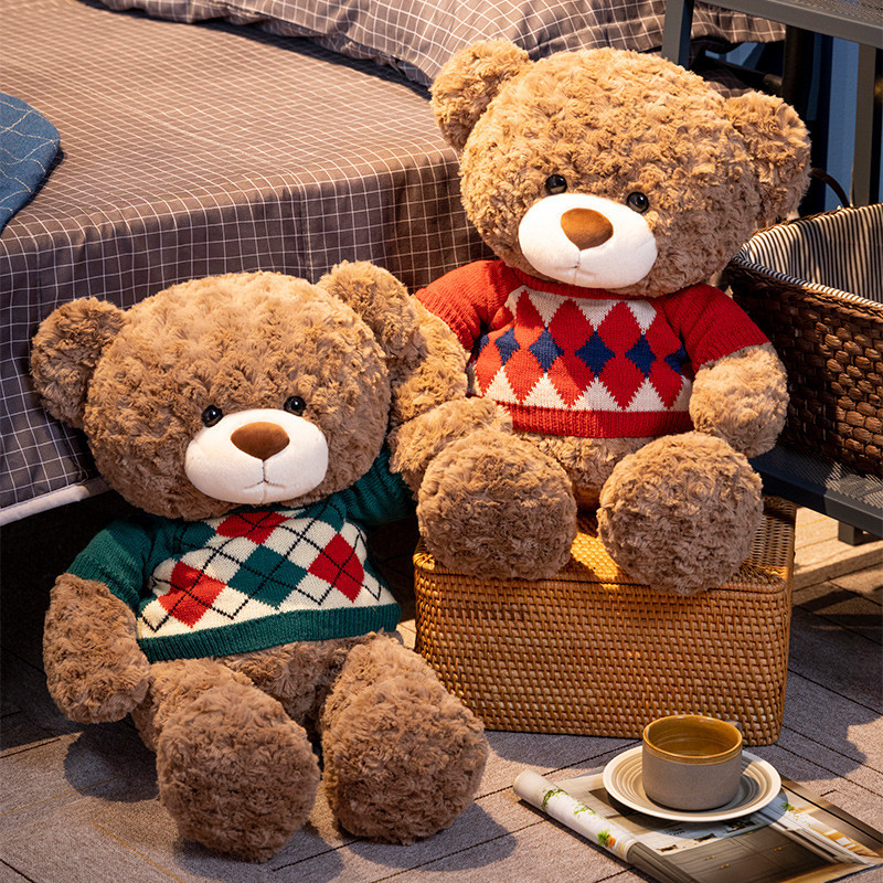 Nuwe ontwerp sagte opgestopte spotprent Bont Teddiebeer Speelgoedpop Valentynsdaggeskenk