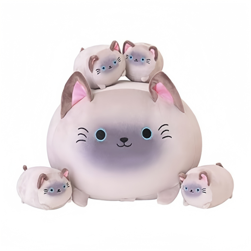 Cuscino giocattolo per bambini animale del fumetto della mamma e del bambino morbido imbottito in peluche OEM