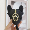 2023 Portachiavi giocattolo gatto bianco/nero imbottito in peluche personalizzato della nuova serie di cartoni animati