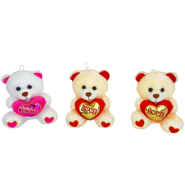 Po meri plišasti polni odsevni ljubezen Teddy Bear Toy Keychain