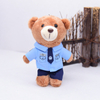 Widget relleno felpa personalizado del llavero del juguete del oso de peluche de la polic&iacute;a del 14cm