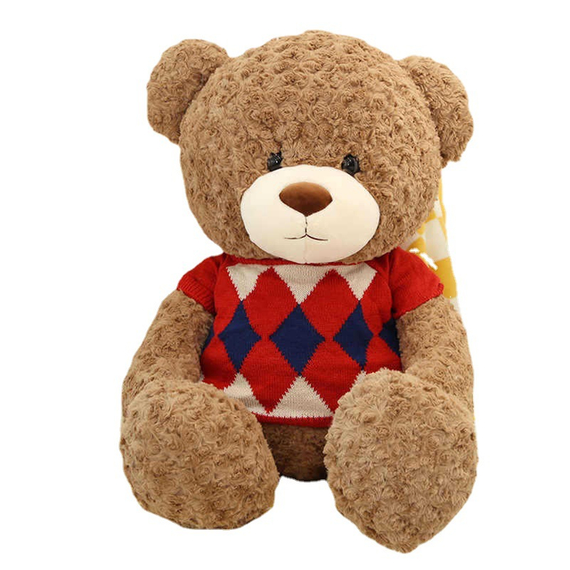 Nowy projekt pluszowy wypchany kreskówek Furry Teddy Bear Toy Doll Doll Walentynki Prezent