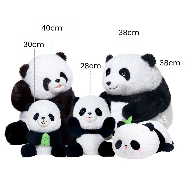 Almofada de boneca de brinquedo de panda de pel&uacute;cia com design personalizado