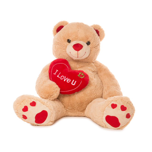 Hari Valentines Soft Teddy Bear Plush Bonomed Gift With Heart Toy
