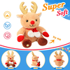 Br&eacute;ag&aacute;in Leictreacha Nollag Plush Doll Moose Stuffed le Solas faoi sti&uacute;ir