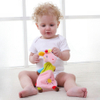 Kind vergesel Speelgoed Pasgemaakte sagte strokiesprent Handpop Baby Bibs