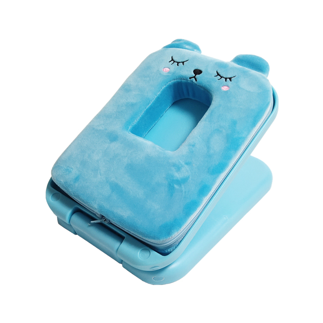 ሰማያዊ ለስላሳ ጥንቸል ትራስ Plows ከ Sponge የልጆች ትራስ ጋር ተኝቷል