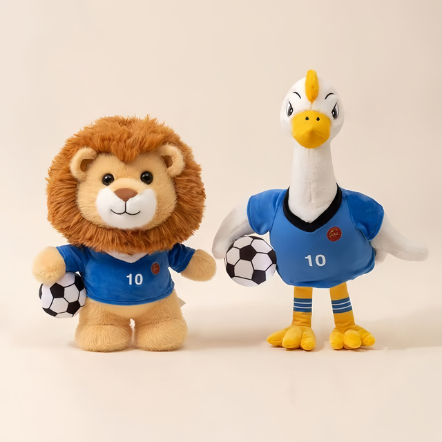 Хөлбөмбөгийн лигийн тоглоом тансаг арслан галуу сахиус OEM зөөлөн амьтны түлхүүрийн оосор бэлэг тоглоом