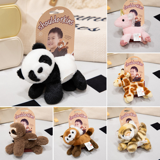 Custom wholesale Plush Shoulder Magnet Stuffed Cartoon Animal Toy