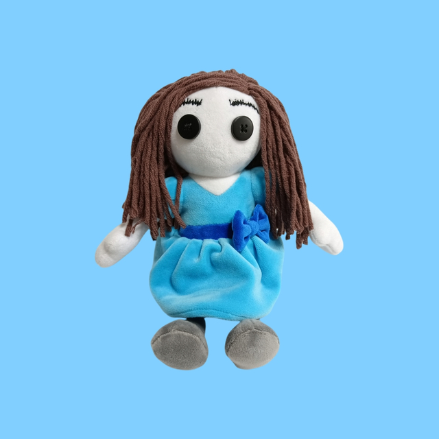Rag Plush Girl Doll With Woolen Benang Rambut Mainan Hadiah