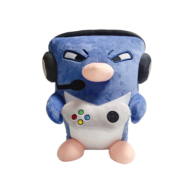 Jumbo Blue Navy Plush Penguin Custom Video Game FarpEd Soft