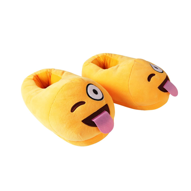 Emoji disumbat lembut mewah mewah mewah selipar haiwan