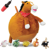 Bouncy pals kids hopper ball plush animal cover inflatable jumping ball toy