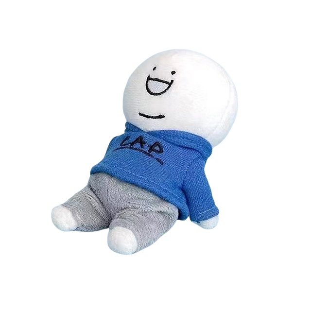 Mini llavero de peluche de juguete de muñeca de muñeca blanca con sudadera con capucha