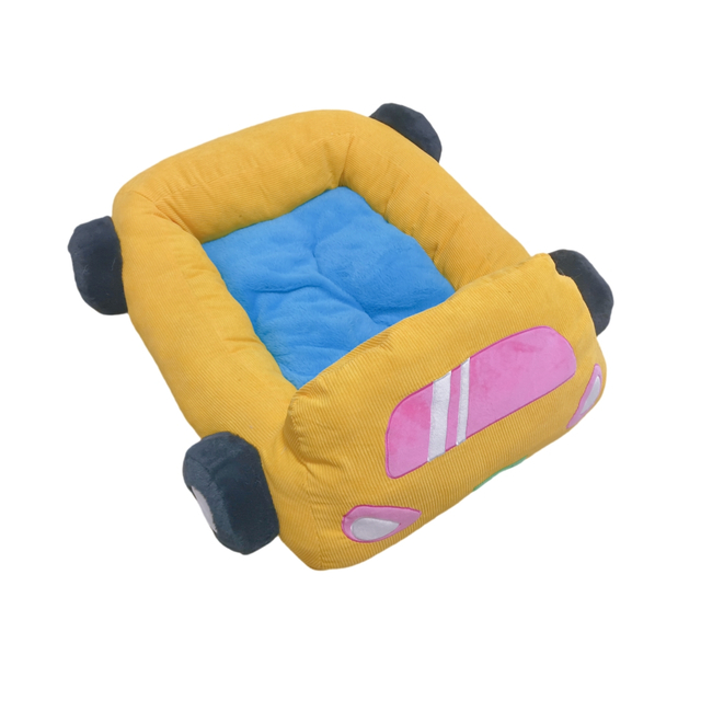 รถคันเร่ง Pet Pet Bed Cozy Comfort Fun Design Plush Fuzzy Dog Bed