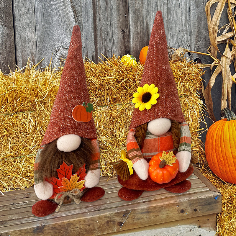 Harvest Festival pluche gevulde Rudolf Toy Doll Thanksgiving cadeau