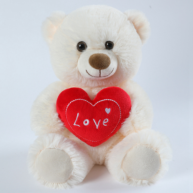Պատվերով ծննդյան պլյուշ լցոնված մուլտֆիլմ Teddy Bear Dog Toy Doll