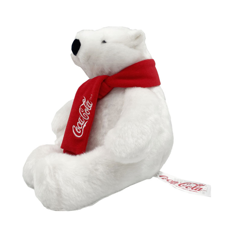 Regalo relleno felpa de encargo de la mu&ntilde;eca del juguete del oso polar de la historieta de la mascota de la marca