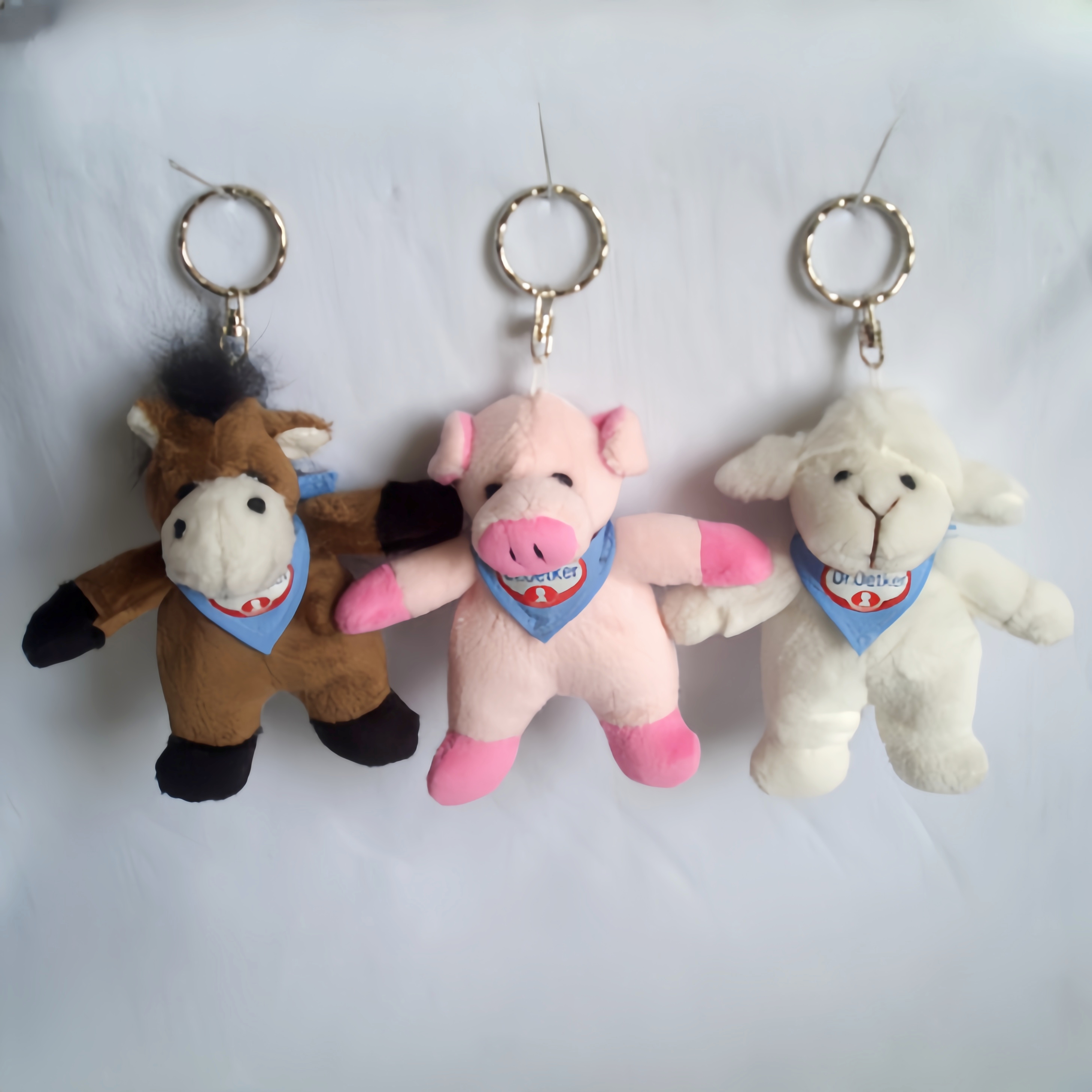 Cute Custom Plush Stuffed Teddy Bear Toy Keychain with Bib