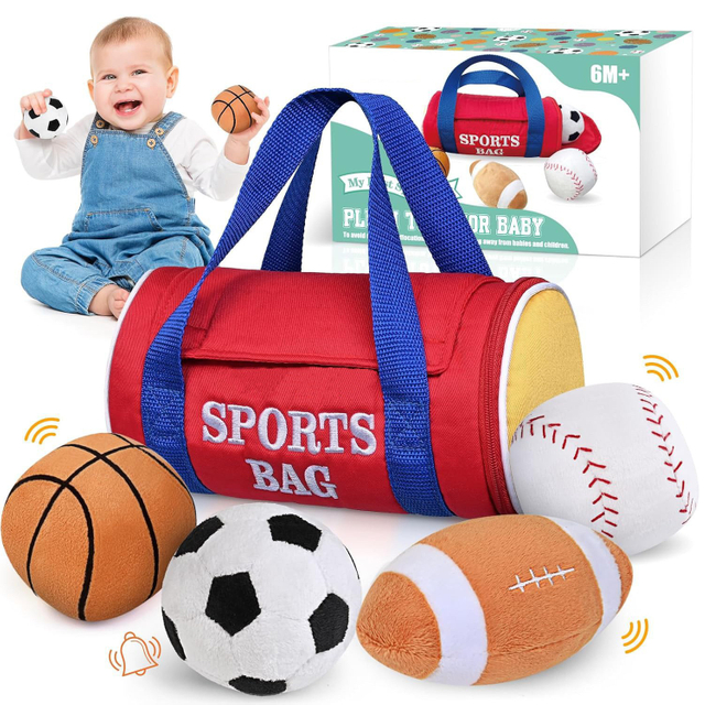 Niestandardowy zestaw interaktywnych zabawek z serii Baby Plush Soft Ball Ring Paper