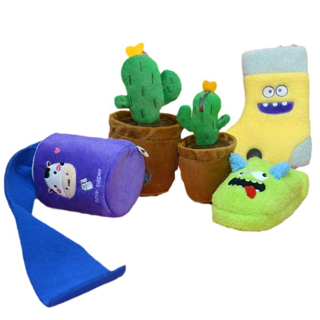 পাইকারি পোষা প্লাশ স্টাফ কাস্টম squeaky কুকুর ইন্টারেক্টিভ খেলনা চিবান