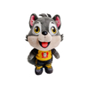ግራጫ ለስላሳ ፈገግታ ያለው Wolf Plush ስጦታዎች የጅምላ ማስኮት የእንስሳት መጫወቻዎች