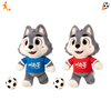 Wolf Fluffy Football World Cup Urheilu Maskotti Pehmo OEM El&auml;inten Tukkukauppa Nukke Matkamuisto Lelut
