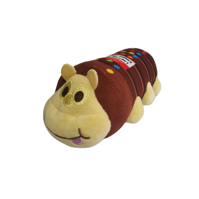 Keki ya Caterpillar Laini Mbwa Mbwa Toy iliyotiwa vitu vya kuchezea vya Pet Pet