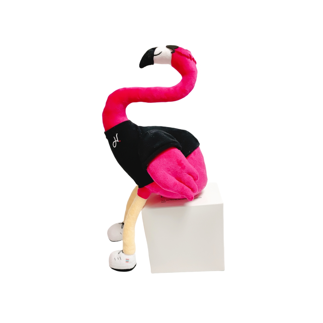 Rosa Flamingo-Pl&uuml;sch-Maskottchen-Puppe, individuelles Tiergeschenk, weiches CE-Stoffspielzeug
