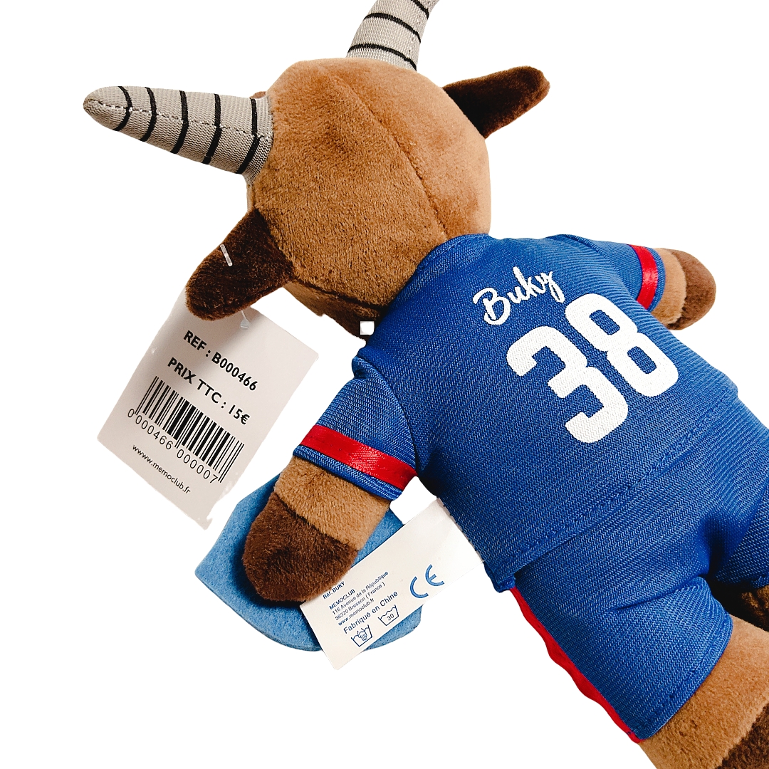 Game sportivo di peluche di capra morbido per la mascotte animale permanente per animali
