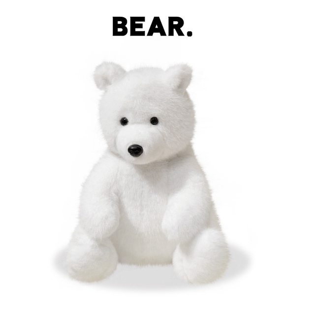 பஞ்சுபோன்ற ப்ளஷ் ஸ்டஃப்டு கஸ்டம் சிமுலேட்டட் போலார் பியர் டாய் டால்