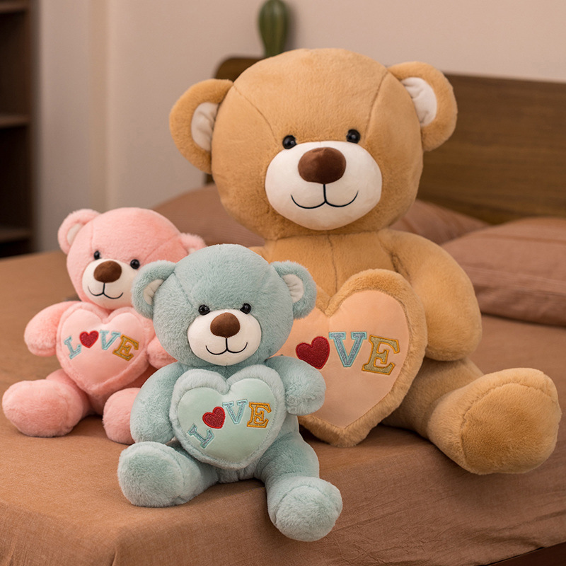 Kindergeskenk Plush Gevulde Harige Liefde Teddiebeer Speelgoedpop