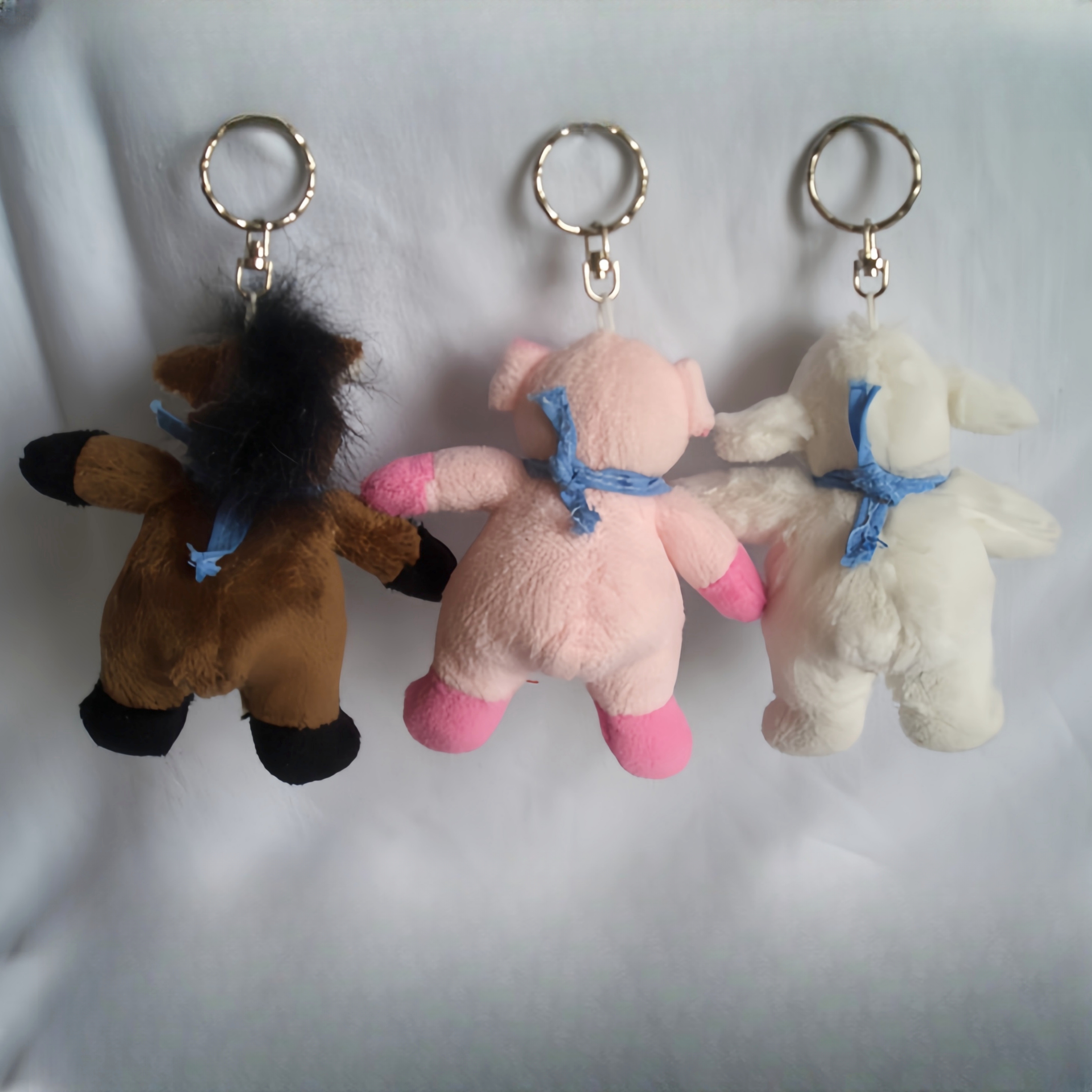 Cute Custom Plush Stuffed Teddy Bear Toy Keychain with Bib
