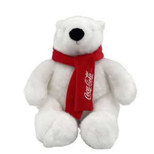 OEM Christmas Plush Stuffed Customized Logo Soft Polar Bear Toy Doll Keychain