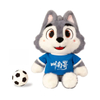 Wolf Fluffy Football World Cup Urheilu Maskotti Pehmo OEM El&auml;inten Tukkukauppa Nukke Matkamuisto Lelut