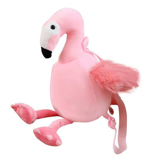 Loominguline disain pluss täidisega roosa flamingo mänguasjakott laps seljakott