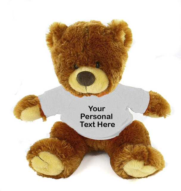 Teddy Bear Plexhed Pp Cotton Cotton Groy Sitting Animal Toy com camiseta