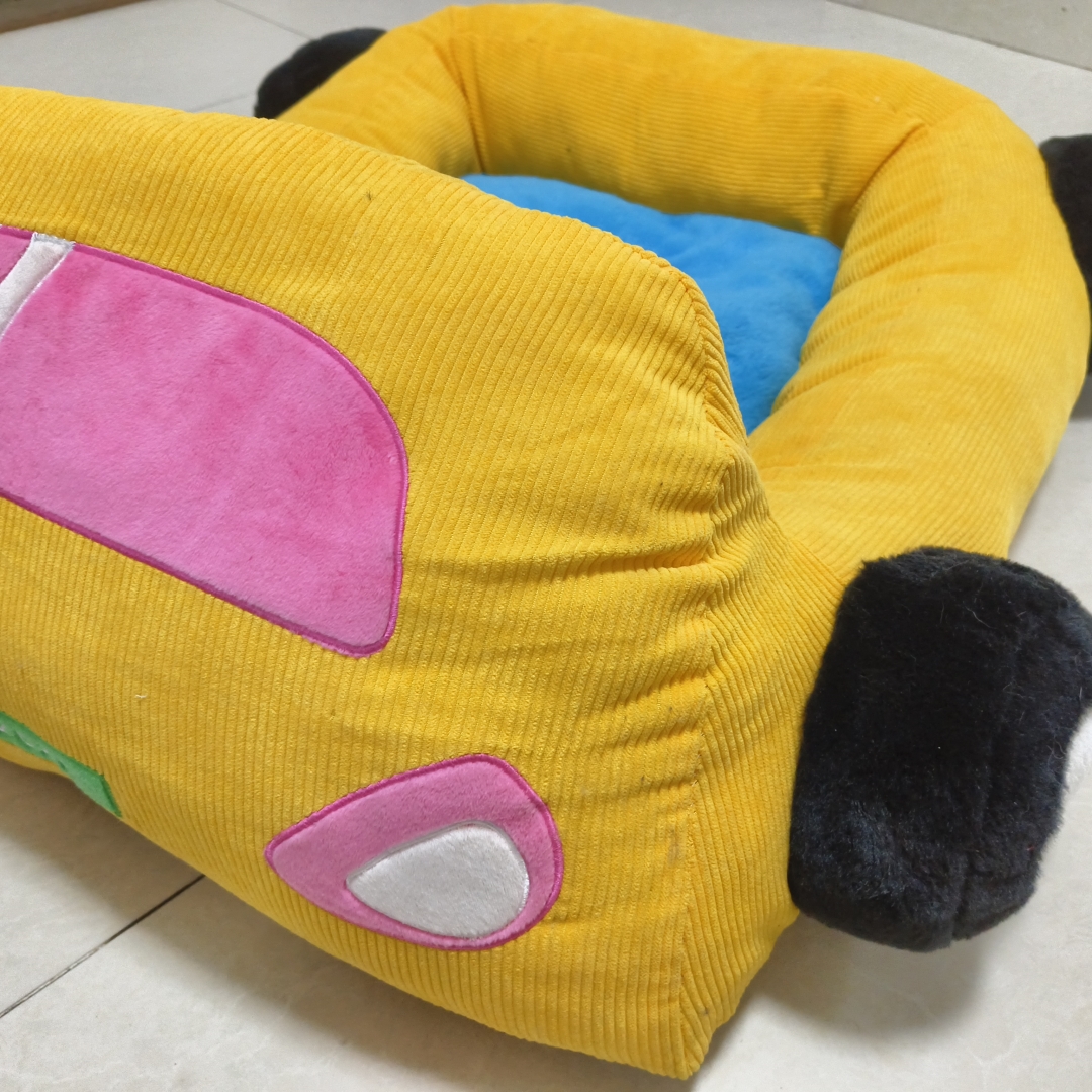 Cuccia per animali domestici convertibile per auto, accogliente e confortevole, dal design divertente, in peluche, per cani fuzzy