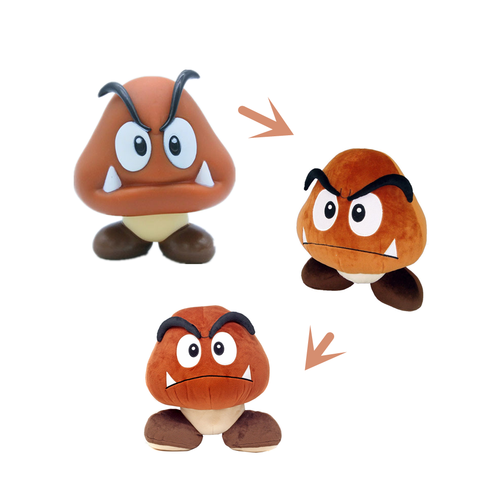 Nintendo Mushroom Super Mario Goomba ကာတွန်း OEM Plush Soft Custom Animal Toy