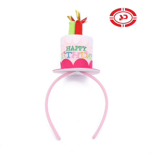 Kaarawan ng Dekorasyon ng Party Plush cake headband para sa mga bata