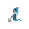 Mascote animal sentado de pel&uacute;cia personalizado de pel&uacute;cia de gato azul fofo para