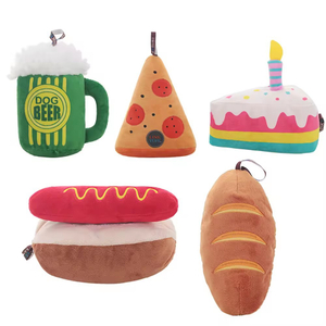 Pakyawan Pet Toy Plush Stuffed Fast Food Dog Chew Squeaky Toy