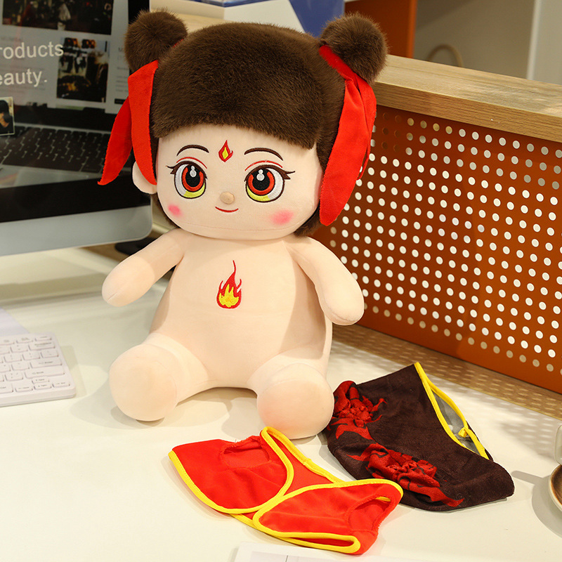 Nezha Brave Boy peluche ripiene Cartoon Movie Figure giocattolo personalizzato