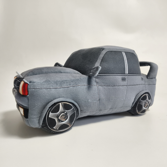 Abu-abu Mobil Mewah Kendaraan Merek Benz Boneka Lembut Mainan Suvenir Grosir Pabrik Kustom